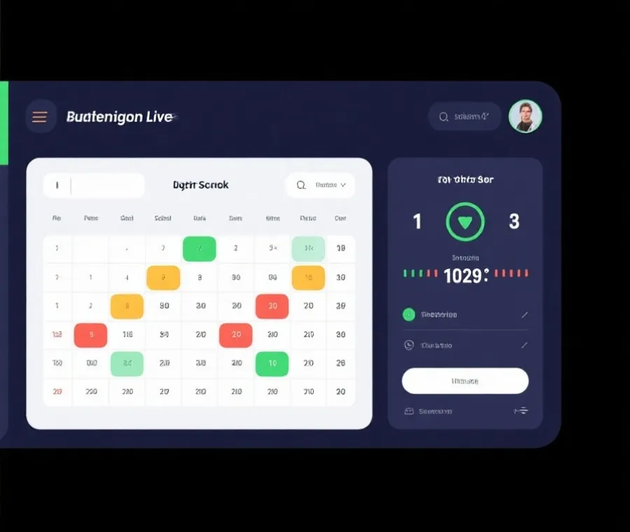 移动端赛程比分界面示意